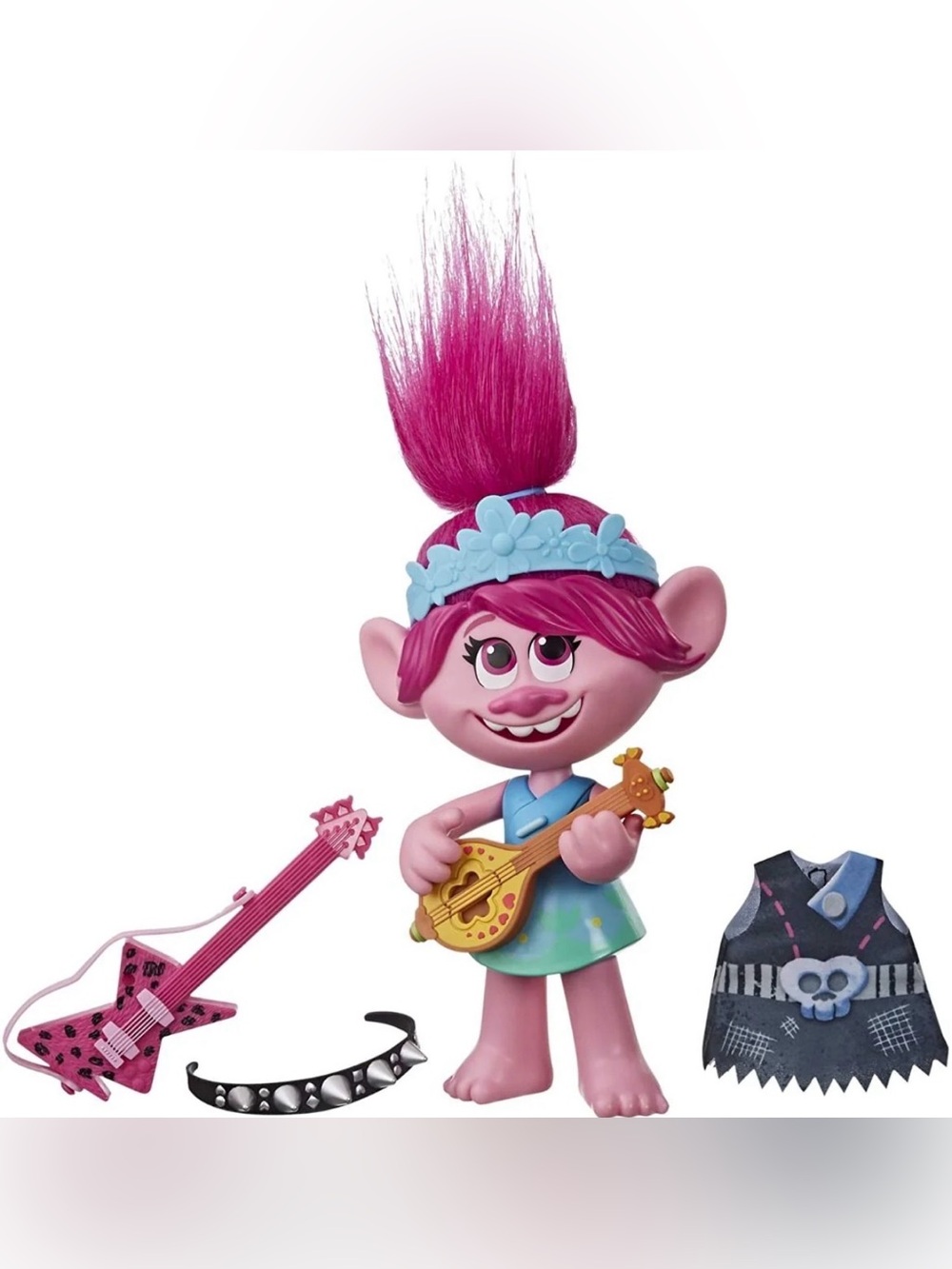 DreamWorks Trolls World Tour Pop-to-Rock Poppy Singing Doll w/ Accessories